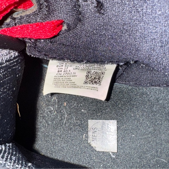 Jordan 1 retro high black satin gyn red sz 9 - Picture 5 of 6